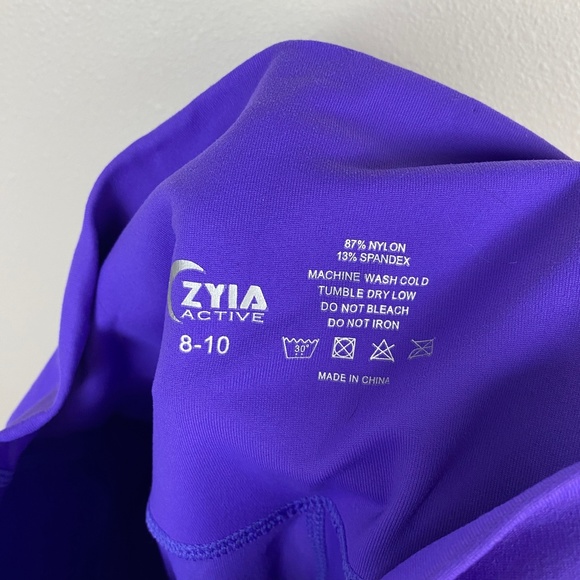 Zyia Purple Ascend Hi-Rise Capri - Size 8-10 - Picture 6 of 6